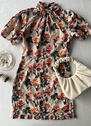 Сукня сарафан плаття туніка в квітковий принт1 фото