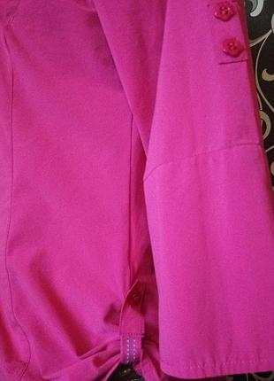 Малиновая рубашка с воротнике стоечка4 фото