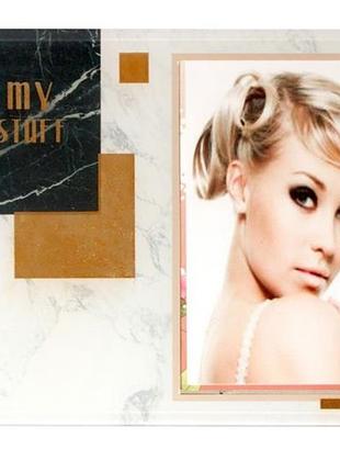 Фоторамка 10х15 подарункова оопт скляна з фольгою wb202