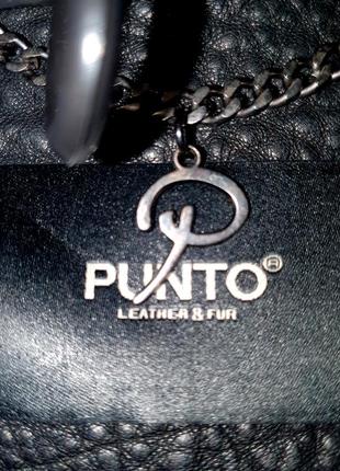 Эксклюзивная кожаная куртка бренд punto7 фото