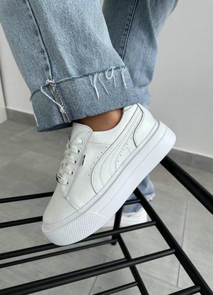 Базовые белые кожаные кеды 😎 очень легкие и удобные 👌