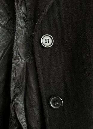 Черное классическое пальто5 фото