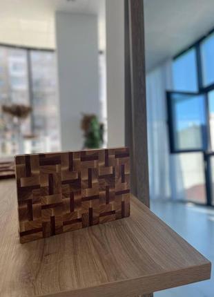 Торцевая разделочная доска в стиле плетение 20х30 см