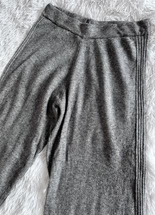 Тёплые серые брюки-кюлоты river island