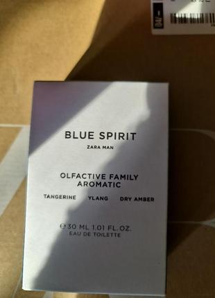 Zara blue spirit edt 30ml2 фото