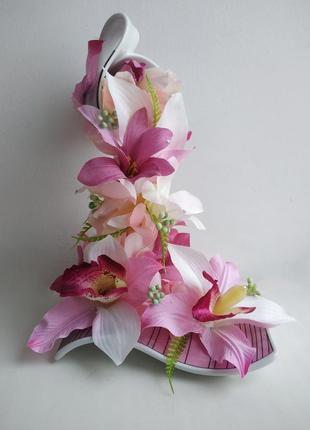 Паряща чашка сувенір декор подарунок квіти цветы подарое статуэтка  статуетка2 фото