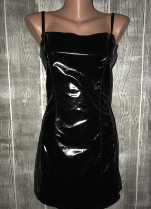 Лаковое платье с сеткой эротическое2 фото