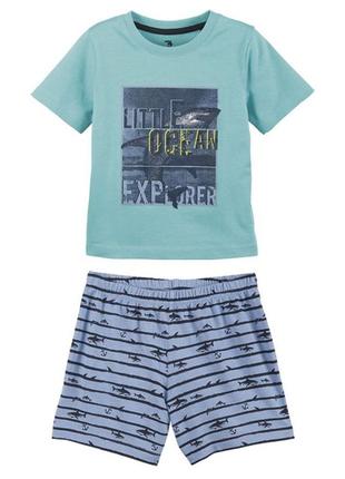 Піжама для хлопчика "океан", зріст 98-104, колір ментоловий, блакитний
