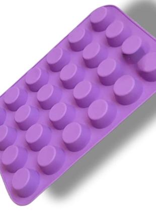 Форма для випікання круглих кексів і мафінів силіконова на 24 шт.