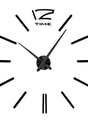 Годинник 3d великий настінний timelike® diy clock2 фото