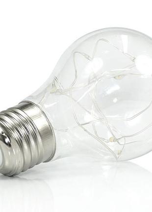 Гірлянда мідний дріт лампочка 10 led (теплий білий) copper-ball-80ww-25 фото