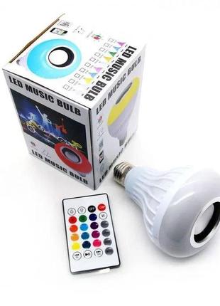 Светодиодная лампа патрон с bluetooth led music bulb