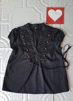 Оригінальна чорна блуза бавовна