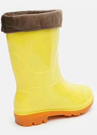 Розпродаж! гумові чоботи низькі зимові shoozy   жовті3 фото