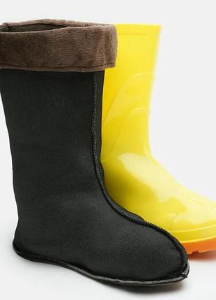 Розпродаж! гумові чоботи низькі зимові shoozy   жовті2 фото