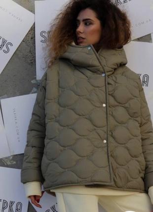 Зимняя куртка хаки куртка украинского производителя1 фото