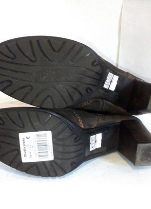 👢 стильные кожаные демисезонные сапоги полусапоги от tamaris, р.40-41 код a41059 фото