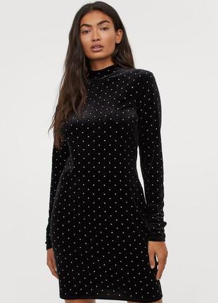 Велюрова сукня h&m