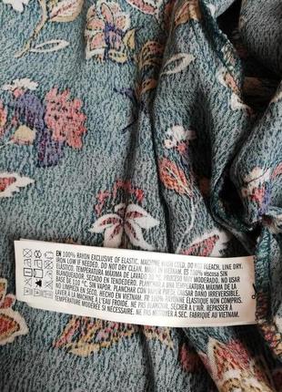 Фирменная блуза накидка веточный принт forever 218 фото