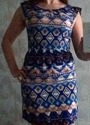 Милое летнее платье yumi с узорчатым орнаментом, размер 38