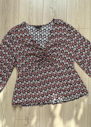 Квіткова блуза з віскози peacocks 🛍️1+1=3🛍️5 фото