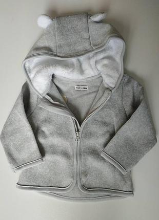 Кардиган кофта crafted с флисовым начесом и капюшоном