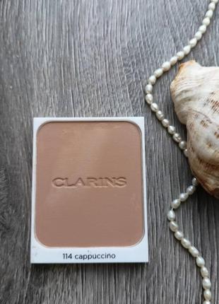 Компактна стійка пудра clarins everlasting compact foundation spf 15 тон 114 cappuccino2 фото