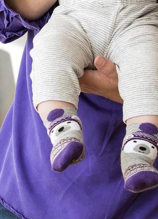 Носочки махровые носки для мальчика теплые зимние дюна с стоперами