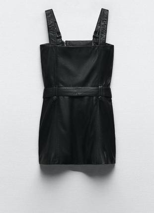 Кожаное платье zara 2