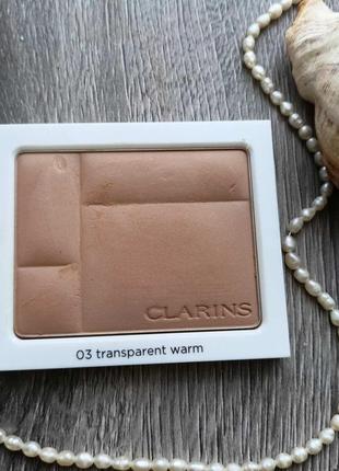 Матувальна пудра clarins ever matte shine control mineral powder compact тон 03 transparent warm2 фото