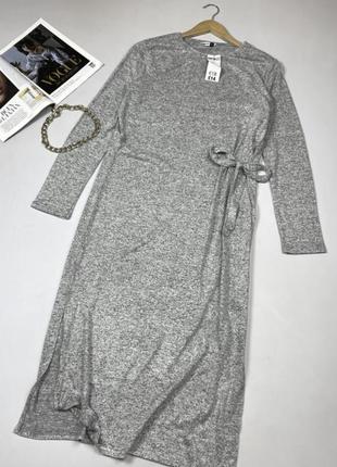 Стильна сіра сукня плаття міді бренд pepsi2 фото