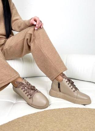 Супер стильные кожаные женские ботинки деми/зима💙💛🏆7 фото