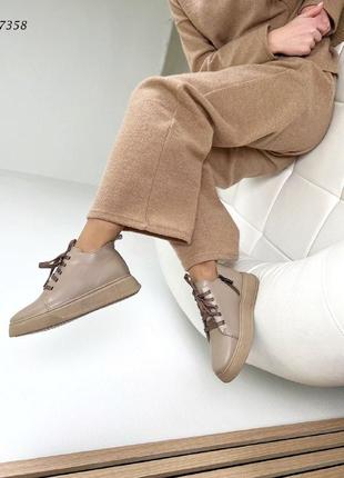 Супер стильные кожаные женские ботинки деми/зима💙💛🏆4 фото