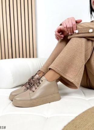 Супер стильные кожаные женские ботинки деми/зима💙💛🏆1 фото