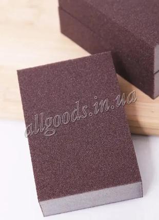 Губка наждак коричневая с напылением 2шт/уп
