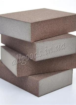 Губка наждак коричневая с напылением 2шт/уп