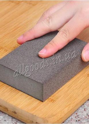 Губка наждак коричневая с напылением 2шт/уп