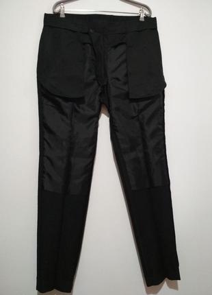 Шерсть фирменные базовые зауженные шерстяные мужские брюки высокий рост супер качество9 фото