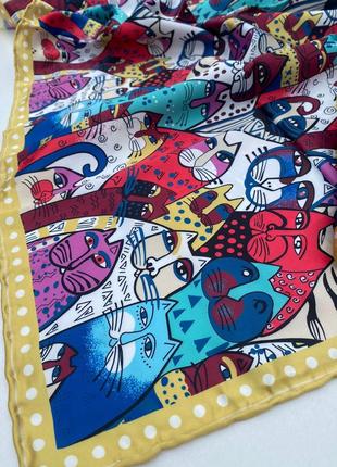 Стильный весенний шелковый платок🤍