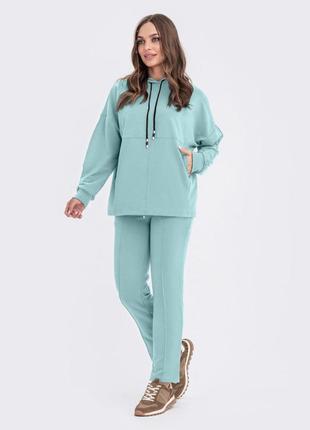 Повседневный брючный костюм из худи арт. 90008