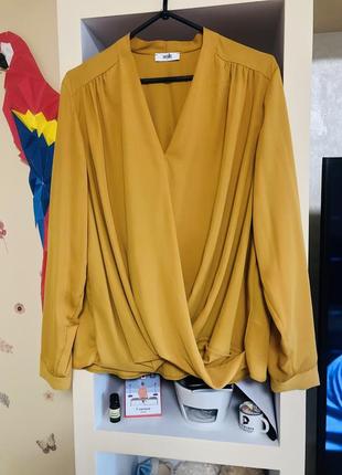 Блузочка гірчичного кольору, розмір л