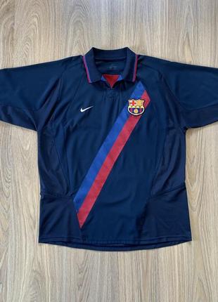 Мужская винтажная коллекционная футбольная джерси nike barcelona 2002/03