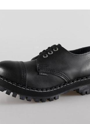 Туфли гады steel 101/102/o leather original black унисекс сталь стильный стальной носок железо platf3 фото