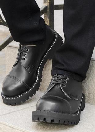 Туфли гады steel 101/102/o leather original black унисекс сталь стильный стальной носок железо platf8 фото