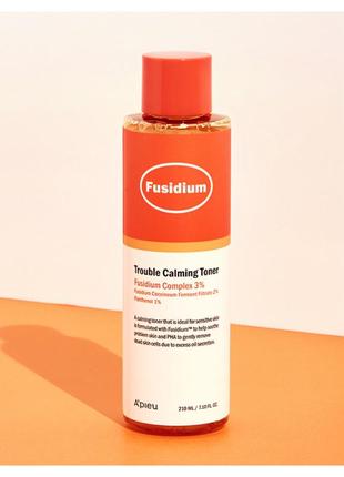 Заспокійливий тонер apieu fusidium trouble calming toner, 100 мл