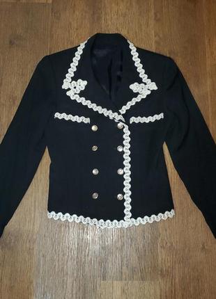 Винтажный жакет с ажуром в стиле versace винтаж ретро, пиджак, блейзер7 фото