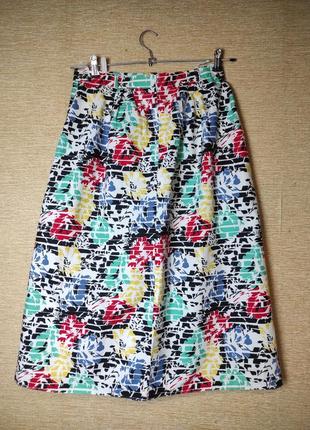 Бавовняна літня юбка спідниця міді5 фото