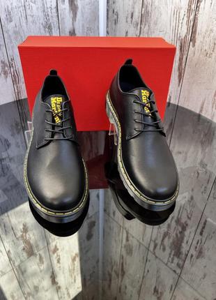 Кожаные туфли dr. martens nappa black