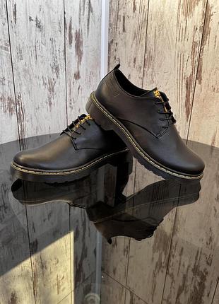 Кожаные туфли dr. martens nappa black 3