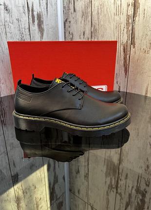 Кожаные туфли dr. martens nappa black 5